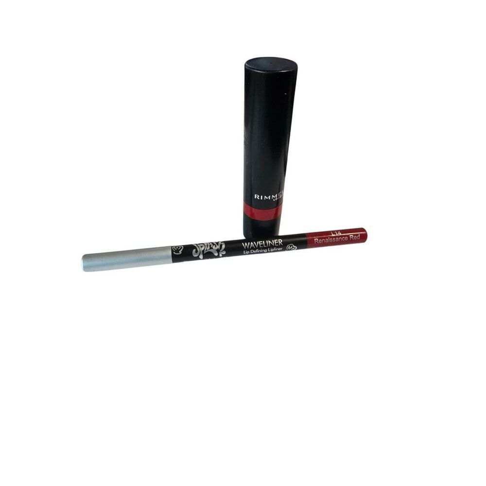 Rimmel London Hollywood Red Lipstick splash Waveliner Lip liner Set - Picture 10 of 13
